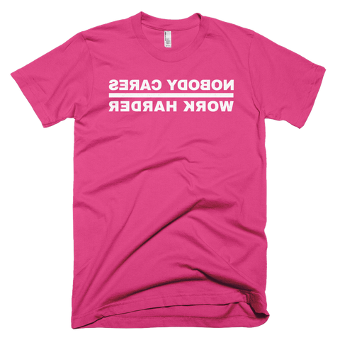 Nobody Cares Short-Sleeve T-Shirt, Bkwrds, Dark -  - Hoplite-Outfitters - Training, Racing and Recovery Gear