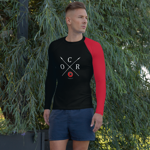 Obstacle Course Racing Fitted Performance Long Sleeve, red left sleeve -  - Hoplite-Outfitters - Training, Racing and Recovery Gear