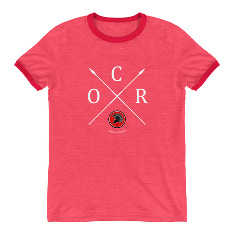 OCR Crossed Spears Ringer T-Shirt - Shirt - Hoplite-Outfitters - Training, Racing and Recovery Gear