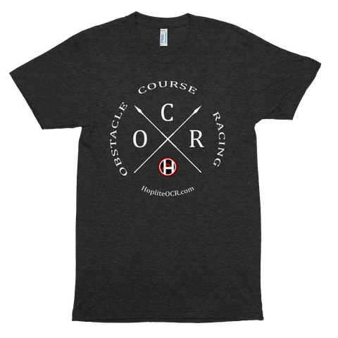 Obstacle Course Racing Crossed Spears Unisex Tri-Blend Track Shirt -  - Hoplite-Outfitters - Training, Racing and Recovery Gear